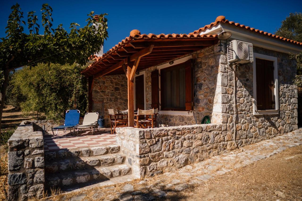 Traditional Architecture Seafront Stone House In 25000Sqm Olive Grove - C Villa Alyfanta Exterior photo